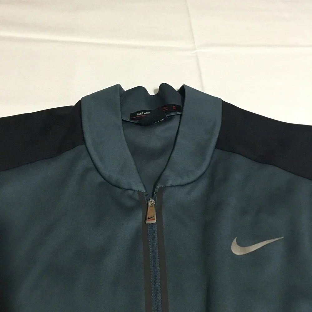 Nike Tiger Woods Collection Golf Vest Mens Large Blue Quarter Zip Sleeveless